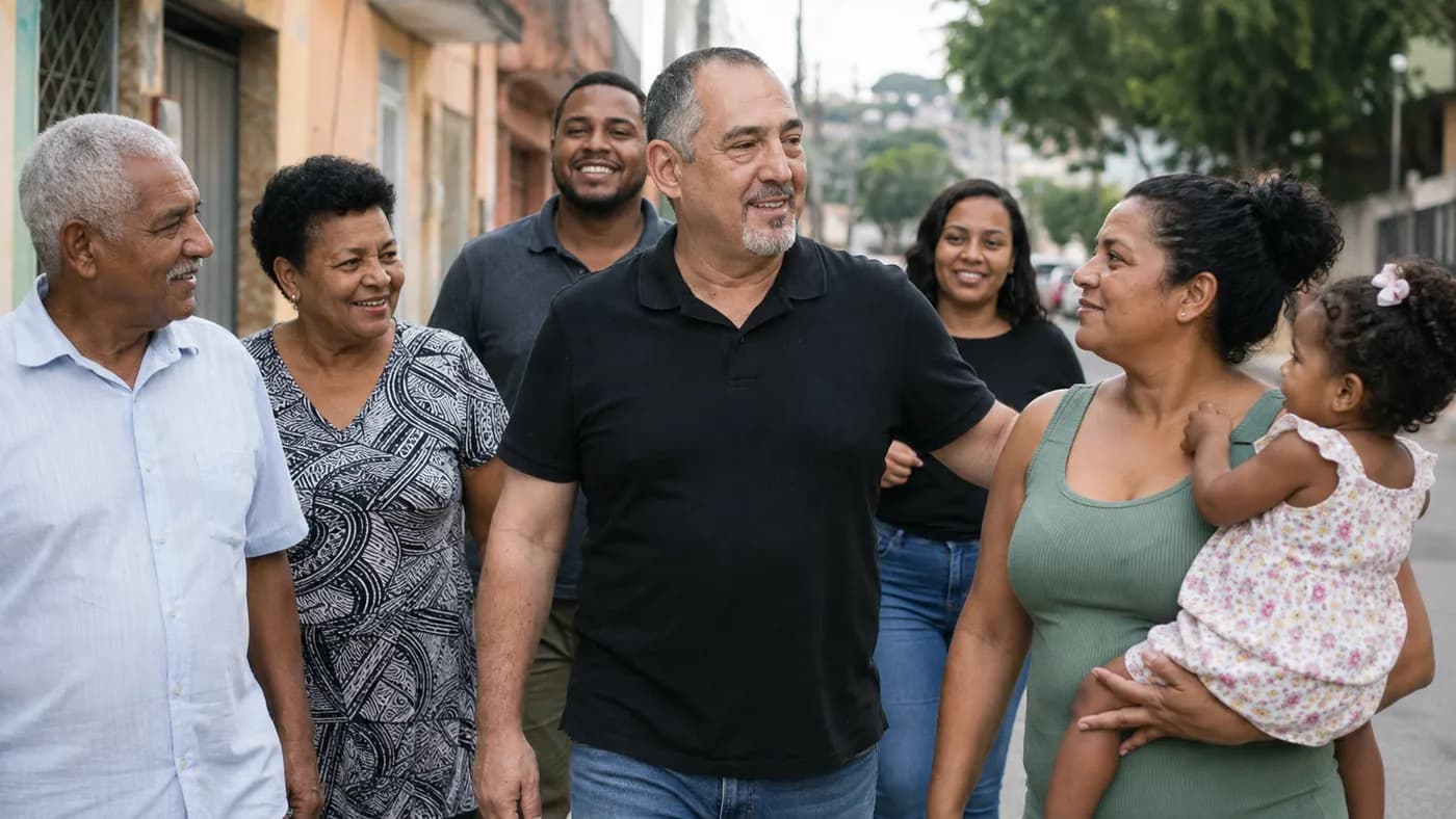 Marco Cobra em ação de rua